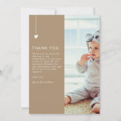 Modern Boho 2 Photo Baby Shower Bedankkaart (Achterkant)