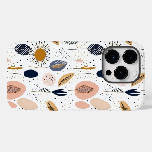 Modern Boho Abstract Botanisch Patroon Case-Mate iPhone Case (Achterkant (horizontaal))
