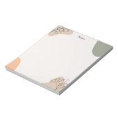 Modern Boho Abstract botanische lijnspastel  Notitieblok (Gedraaid)