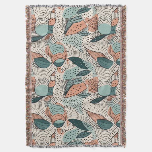 Modern Boho Abstract Deken (Voorkant Verticaal)