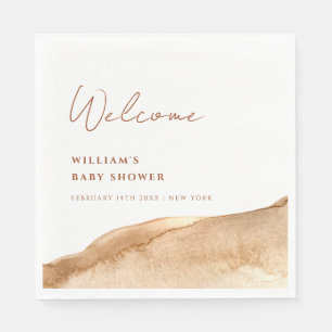 Modern Boho Abstract Desert Baby shower Welkom Servet