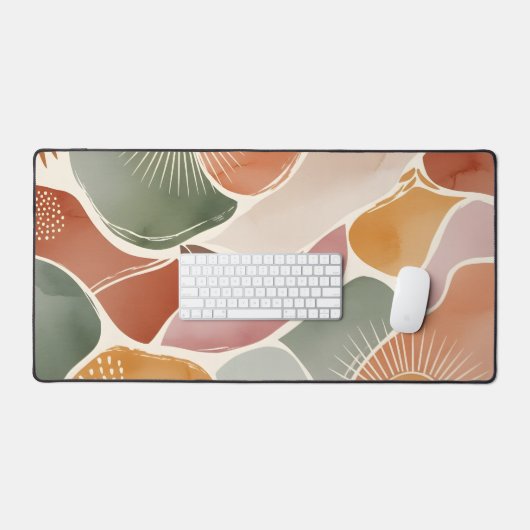 Modern Boho Abstract Earth Tones (Clavier et souris)
