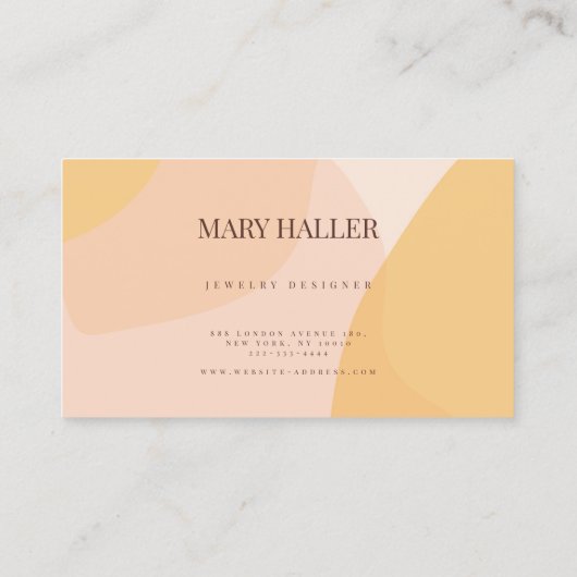 Modern Boho Abstract Shapes Visitekaartje (Achterkant)