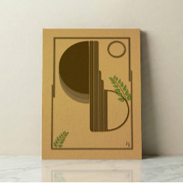 Modern Boho Abstract Wall Art - 3D Textured Canvas Afdruk