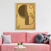 Modern Boho Abstract Wall Art - 3D Textured Canvas Afdruk (Insitu (Woonkamer))