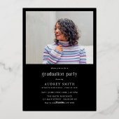 Modern Boho Arch 2 Photos Graduation Folie Uitnodiging (Achterkant)