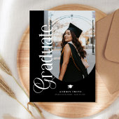 Modern Boho Arch 2 Photos Graduation Kaart