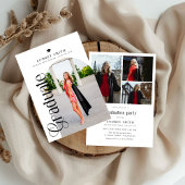 Modern Boho Arch 4 Photos Graduation Kaart