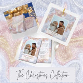 Modern Boho Arch Blue Holiday Greeting Kaart