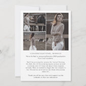 Modern Boho Arch deed het Foto Afstuderen Aankondiging (Achterkant)