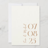 Modern Boho Arch Foto Ivory Tan Wedding Save The Date (Achterkant)