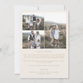 Modern Boho Arch | Kerstafotofeestdag voor Cream Feestdagenkaart (Achterkant)