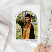 Modern Boho Arch Photo Afstuderen Aankondiging