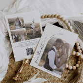 Modern Boho Arch QR Code Foto Save The Date