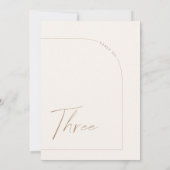 Modern Boho Arch Tabel Drie Tabelnummer Kaart (Achterkant)