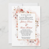 Modern Boho Autumn Floral Lijst Wedding Invitation Kaart (Voorkant)