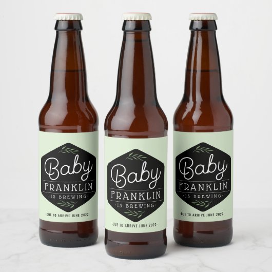 Modern Boho Baby Brewing Beer Labels Bier Etiket (Flessen)