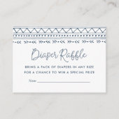 Modern Boho Baby Shower Diaper Raffle Enclosure Ca Informatiekaartje (Voorkant)