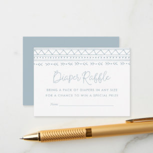 Modern Boho Baby shower Diaper Raffle Informatiekaartje