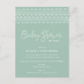 Modern Boho Baby shower per Mail Invitation Feestdagenkaart (Voorkant)