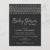 Modern Boho Baby shower per Mail Invitation Feestdagenkaart (Voorkant)