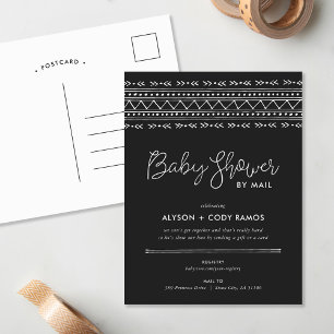 Modern Boho Baby shower per Mail Invitation Feestdagenkaart