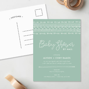 Modern Boho Baby shower per Mail Invitation Feestdagenkaart