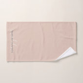 Modern Boho Beige kalligrafiescript Bad Handdoek (Handdoek)