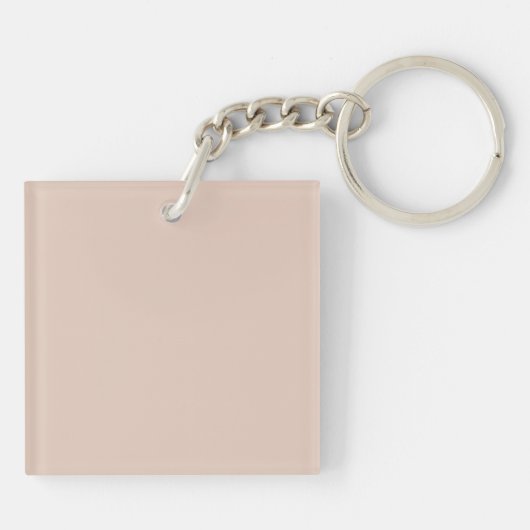 Modern Boho Beige kalligrafiescript Sleutelhanger (Achterkant)