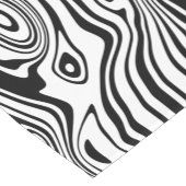 Modern Boho Black and White Pattern Strips Animal Korte Tafelloper (Hoek)