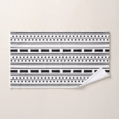 Modern Boho Black en White Stripe Pattern Bad Handdoek (Handdoek)