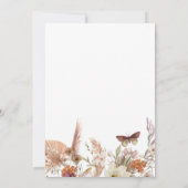 Modern Boho Bloemen Zwangerschapsaankondiging Kaar Aankondiging (Achterkant)