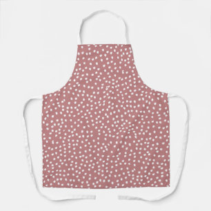 Modern Boho blush Pink Polka Dot Schort