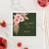 Modern boho blush roze roos bos vrijgezellenfeest  servet (Insitu)