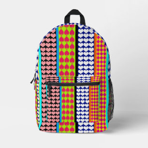 Modern Boho Bohemian Stripes Patroon Ontwerp Bedrukte Rugzak