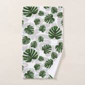 Modern Boho Botanical Leaves Pattern (Serviette à main)