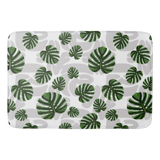 Modern Boho Botanical Leaves Pattern Badmat (Voorkant)
