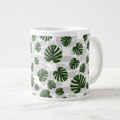 Modern Boho Botanical Leaves Pattern Extra Grote Beker (Voorkant rechts)