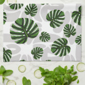Modern Boho Botanical Leaves Pattern Theedoek (Gevouwen)