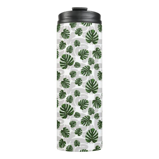 Modern Boho Botanical Leaves Pattern Thermosbeker (Voorkant)