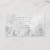 Modern Boho Botanische Foto Script Visitekaartje (Achterkant)