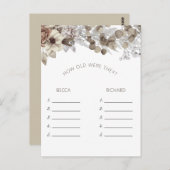Modern Boho Bruiloftsspel Hoe oud waren ze Briefkaart (Voorkant / Achterkant)