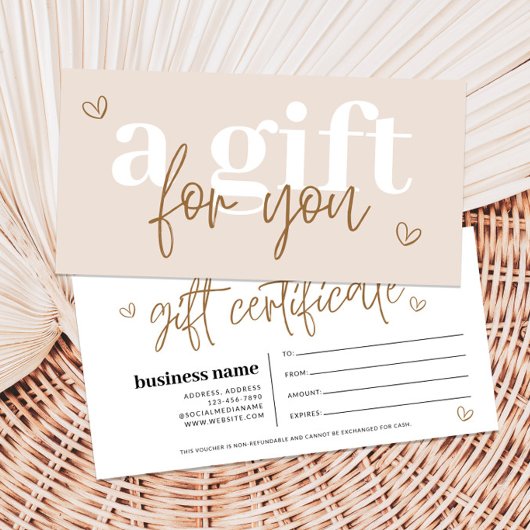 Modern Boho Cadeaubon