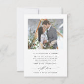 Modern Boho Calligraphy 2 Photo Wedding Bedankkaart (Achterkant)