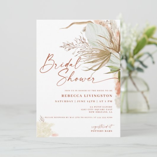 Modern Boho Calligraphy Script Vrijgezellenfeest Kaart (Staand voorkant)