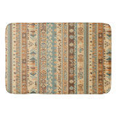 Modern Boho Camel Brown Turquoise Badmat (Voorkant)