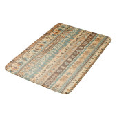 Modern Boho Camel Brown Turquoise Badmat (Gekanteld)