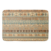 Modern Boho Camel Brown Turquoise Badmat (Voorkant)