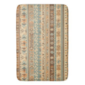 Modern Boho Camel Brown Turquoise Badmat (Voorkant Verticaal)