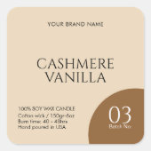 Modern boho candle label sticker (Voorkant)